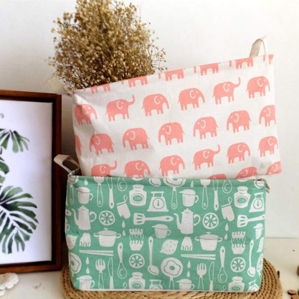 Green Tableware Foldable Laundry Basket Storage Bag Practical Hamper Bag Toys Clothing Organizer