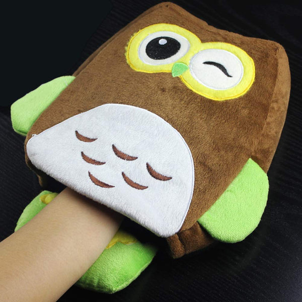 USB Heated Mouse Pad - Constant Temperature Warm Mouse Pad with Wristguard Hand Warmer (Owl,Brown)