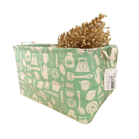 Green Tableware Foldable Laundry Basket Storage Bag Practical Hamper Bag Toys Clothing Organizer