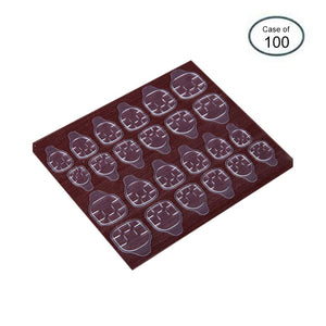 Case of 100 Sheets, Total 2400 PCS Gel Double Sided Adhesive Tape for Patch False Nail