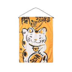 Japanese Style Store Banner Sushi Restaurant Advertise Symbol Sign Curtain Door Flags (Fortune Cat)