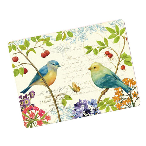1PCS Vintage Cork Placemats Hardboard Placemats Durable Heat Resistant Placemat, Fruits and Birds