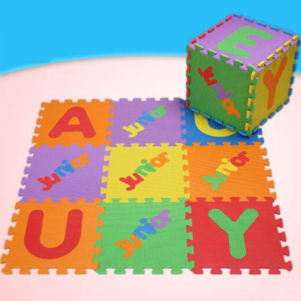 10 PCS of Waterproof Crawling/Puzzle Foam Play Mats, English and Letters