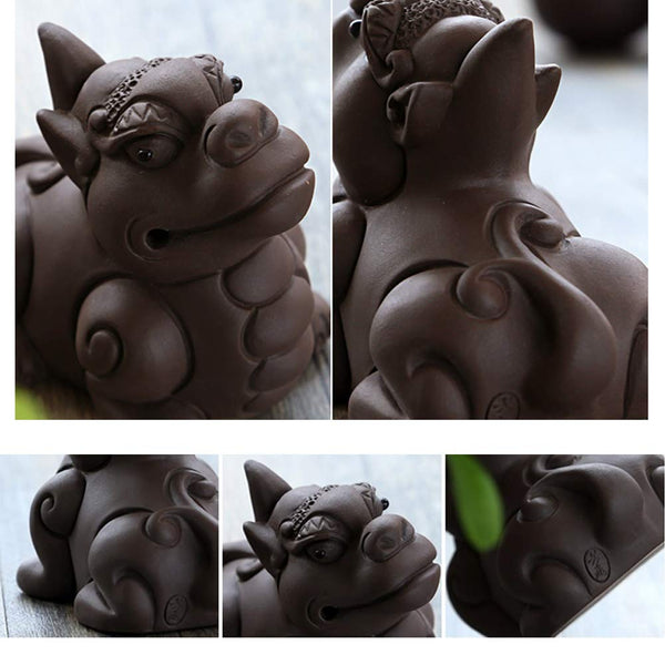 Chinese Yixing Zisha Tea Pet - Handmade Gongfu Purple Tea pet Accessories Kung Fu Tea Tray Decoration, Ceramic Teapots Tea Set,A for Tea Lovers (Brave Troops)