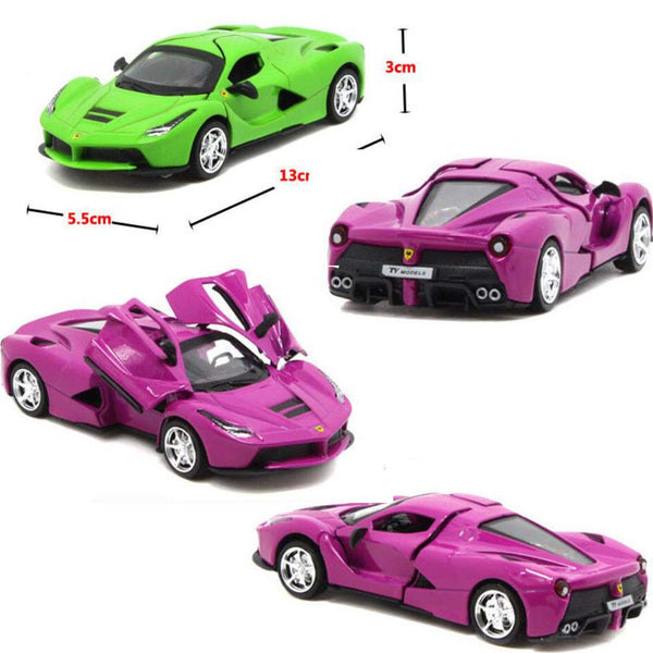1/36 LaFerrari Alloyed Car Model Child's Toy Cars with Light and Sound Best Gift, Purple
