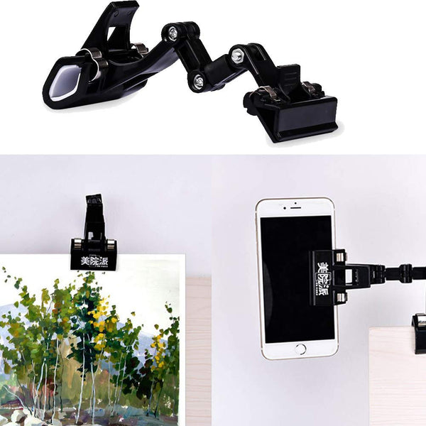 Artist Painting Board Easel Sketch Clip - Adjustable Holder Clip,Double Head Rotatable Drawing Clamp File Holder for Drawing Painting, Pictures, Architectural Drawing Office Supplies