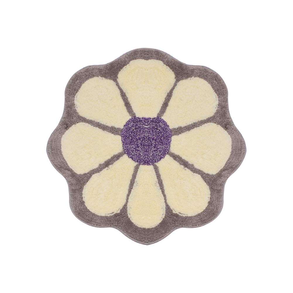 European Style Cartoon Floral Entryway Rugs Kitchen Rugs Non Skid Area Rug Brown