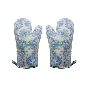 Set of 2 Oven Mitts Heat Resistant Silicone Cute Colorful Dot Oven Gloves Waterproof Silicone Kitchen Mitts