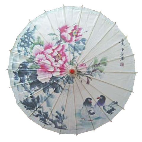 Handmade Chinese/Japanese Style Vintage Paper Umbrella Parasol 33-Inch Mandarin Duck