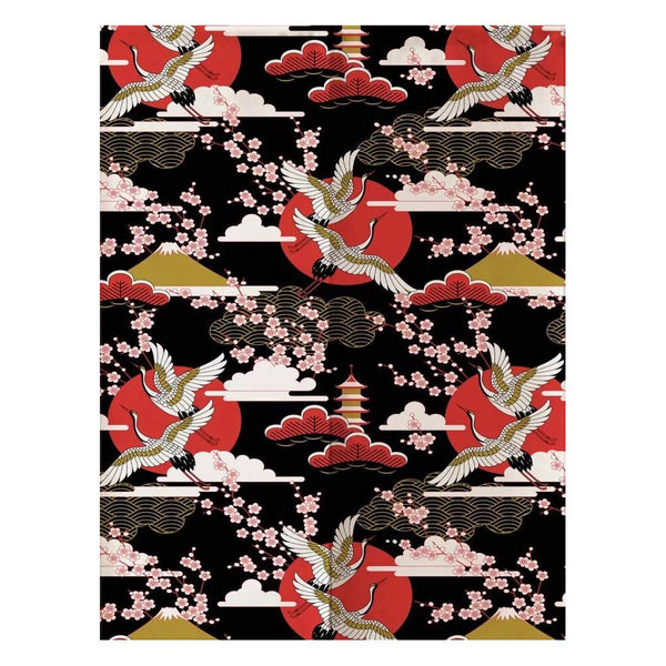 31.5 x 47 Inches Door Curtain Hallway Restaurant Entrance Thicken Curtain Noren Curtain (Flying Cranes)