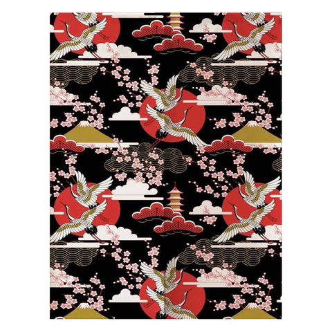 31.5 x 47 Inches Door Curtain Hallway Restaurant Entrance Thicken Curtain Noren Curtain (Flying Cranes)