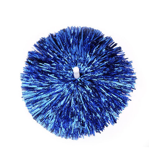 Lanburch (100g) 2 Packs Cheerleading Pom Poms with Baton Handle Sports Dance Cheer Plastic Pom Pom for Sports Team Spirit Cheering(Blue)