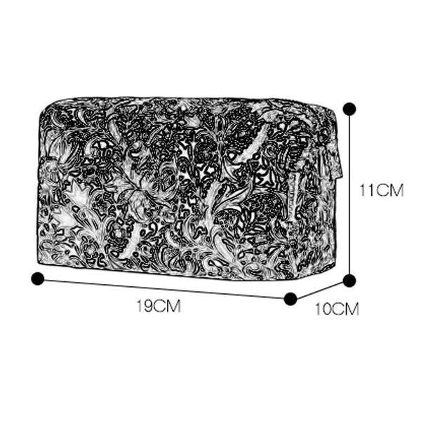 Floral Coin Purse Makeup Bags Portable Travel Organizer Toiletries Bag Pen Pouch Hand Bag Green