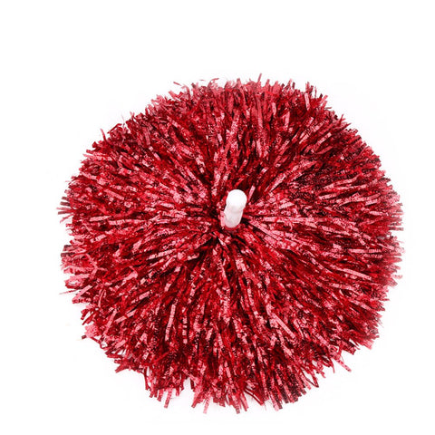 Lanburch (100g) 1 Pair Plastic Cheerleader Cheerleading Pom Poms Cheer Accessory Pompoms for Dress Night Dance Party(red)