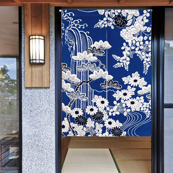 33 x 47 Inches Japanese Style Door Curtain Hallway Restaurant Entrance Thicken Curtain (Double Cats)