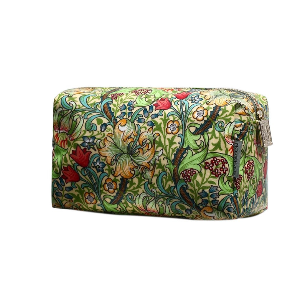 Floral Coin Purse Makeup Bags Portable Travel Organizer Toiletries Bag Pen Pouch Hand Bag Green