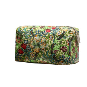 Floral Coin Purse Makeup Bags Portable Travel Organizer Toiletries Bag Pen Pouch Hand Bag Green
