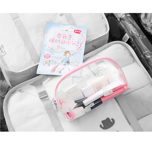 Cute Sheep Purse Clear Makeup Bags Portable Travel Organizer Toiletries Beauty Stuff Essential Multifunction Case