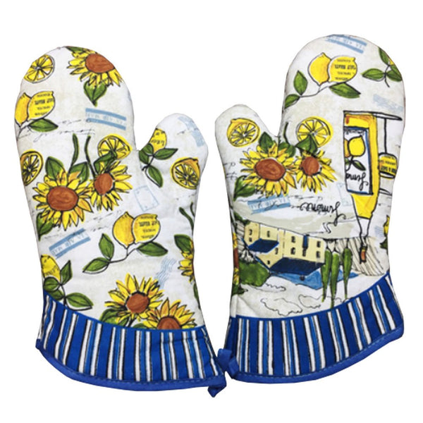 Lanburch Set of 2 Oven Mitts Heat Resistant Kitchen Gloves Oven Gloves Potholders Sunflower