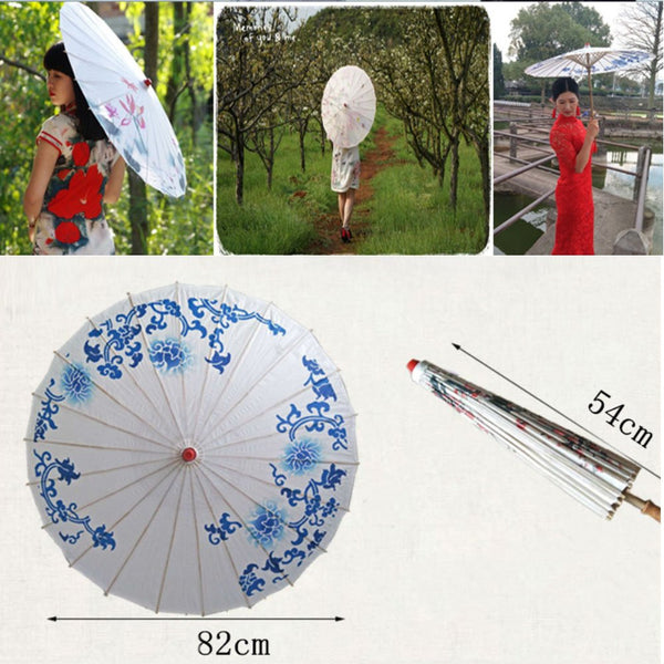 Lanburch Handmade Chinese/Japanese Style Vintage Paper Umbrella Parasol 33-Inch Magnolia and Bird