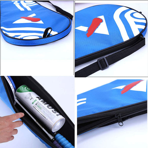[Red] Waterproof Badminton Racket Bag,Tennis Racquet Bag,Single Shoulder Racket Bag